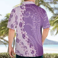 Heiva i Tahiti Hawaiian Shirt Tahitian Tiare Maori Cowrie Lei Purple LT14 - Polynesian Pride