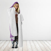 Heiva i Tahiti Hooded Blanket Tahitian Tiare Maori Cowrie Lei Purple LT14 - Polynesian Pride