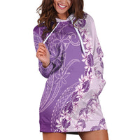Heiva i Tahiti Hoodie Dress Tahitian Tiare Maori Cowrie Lei Purple LT14 Purple - Polynesian Pride