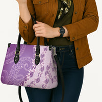 Heiva i Tahiti Leather Bag Tahitian Tiare Maori Cowrie Lei Purple LT14 - Polynesian Pride