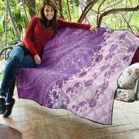 Heiva i Tahiti Quilt Tahitian Tiare Maori Cowrie Lei Purple LT14 - Polynesian Pride