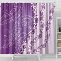 Heiva i Tahiti Shower Curtain Tahitian Tiare Maori Cowrie Lei Purple LT14 - Polynesian Pride