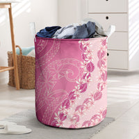 Heiva i Tahiti Laundry Basket Tahitian Tiare Maori Cowrie Lei Pink LT14 Pink - Polynesian Pride