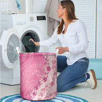 Heiva i Tahiti Laundry Basket Tahitian Tiare Maori Cowrie Lei Pink LT14 - Polynesian Pride