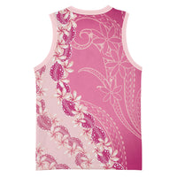 Heiva i Tahiti Basketball Jersey Tahitian Tiare Maori Cowrie Lei Pink LT14 - Polynesian Pride