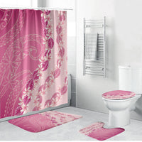 Heiva i Tahiti Bathroom Set Tahitian Tiare Maori Cowrie Lei Pink LT14 Bathroom Set (4 pcs) Pink - Polynesian Pride
