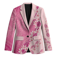 Heiva i Tahiti Blazer Tahitian Tiare Maori Cowrie Lei Pink LT14 Unisex Pink - Polynesian Pride