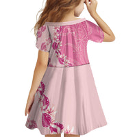 Heiva i Tahiti Family Matching Tank Maxi Dress and Hawaiian Shirt Tahitian Tiare Maori Cowrie Lei Pink LT14 - Polynesian Pride