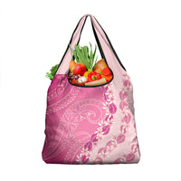 Heiva i Tahiti Grocery Bag Tahitian Tiare Maori Cowrie Lei Pink LT14 1-pack One Size Pink - Polynesian Pride
