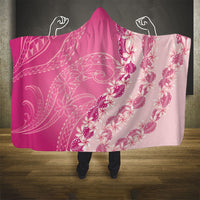 Heiva i Tahiti Hooded Blanket Tahitian Tiare Maori Cowrie Lei Pink LT14 - Polynesian Pride