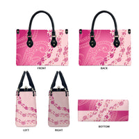 Heiva i Tahiti Leather Bag Tahitian Tiare Maori Cowrie Lei Pink LT14 - Polynesian Pride