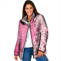 Heiva i Tahiti Padded Jacket Tahitian Tiare Maori Cowrie Lei Pink LT14 Women Pink - Polynesian Pride