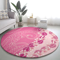 Heiva i Tahiti Round Carpet Tahitian Tiare Maori Cowrie Lei Pink LT14 - Polynesian Pride