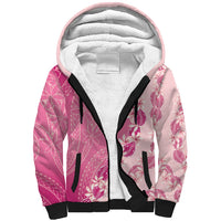 Heiva i Tahiti Sherpa Hoodie Tahitian Tiare Maori Cowrie Lei Pink LT14 Unisex Pink - Polynesian Pride