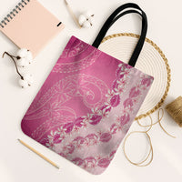 Heiva i Tahiti Tote Bag Tahitian Tiare Maori Cowrie Lei Pink LT14 Black Strap One Size Pink - Polynesian Pride