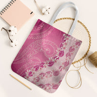 Heiva i Tahiti Tote Bag Tahitian Tiare Maori Cowrie Lei Pink LT14 White Strap One Size Pink - Polynesian Pride