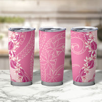Heiva i Tahiti Tumbler Cup Tahitian Tiare Maori Cowrie Lei Pink LT14 - Polynesian Pride