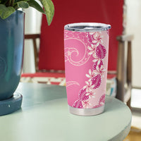 Heiva i Tahiti Tumbler Cup Tahitian Tiare Maori Cowrie Lei Pink LT14 - Polynesian Pride