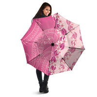 Heiva i Tahiti Umbrella Tahitian Tiare Maori Cowrie Lei Pink LT14 - Polynesian Pride