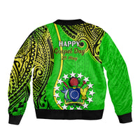 25 May Palmerston Island Gospel Day Bomber Jacket Cook Islands Tribal Pattern LT14 - Polynesian Pride
