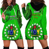 25 July Rarotonga Island Gospel Day Hoodie Dress Cook Islands Tribal Pattern LT14 - Polynesian Pride