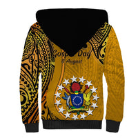 8 August Manihiki Island Gospel Day Sherpa Hoodie Cook Islands Tribal Pattern LT14 - Polynesian Pride