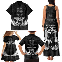 New Zealand Silver Fern Rugby Family Matching Tank Maxi Dress and Hawaiian Shirt Haka Dance With Aotearoa Maori Pattern