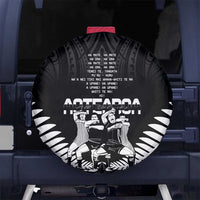 New Zealand Silver Fern Rugby Spare Tire Cover Haka Dance With Aotearoa Maori Pattern