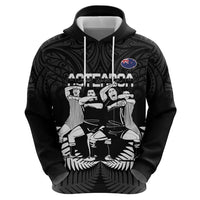 New Zealand Silver Fern Rugby Zip Hoodie Haka Dance With Aotearoa Maori Pattern LT14 - Polynesian Pride