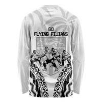 Fiji Tapa Rugby Long Sleeve Shirt Cibi Dance With Fijian Pattern LT14 - Polynesian Pride