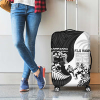 New Zealand And Fiji Tapa Rugby Luggage Cover Haka Dance Mix Cibi Dance Together