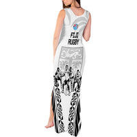 New Zealand And Fiji Tapa Rugby Tank Maxi Dress Haka Dance Mix Cibi Dance Together
