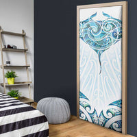 New Zealand Manta Ray Tattoo Door Cover Aotearoa Maori Haehae Paua Shell - Polynesian Pride
