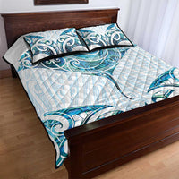 New Zealand Manta Ray Tattoo Quilt Bed Set Aotearoa Maori Haehae Paua Shell - Polynesian Pride