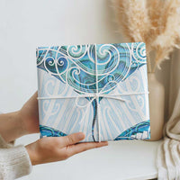 New Zealand Manta Ray Tattoo Wrapping Paper Aotearoa Maori Haehae Paua Shell - Polynesian Pride