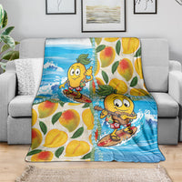 Aloha Hawaii Summer Blanket Hawaiian Lei Surfing Mango Palaka Motifs