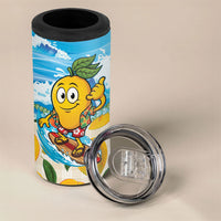 Aloha Hawaii Summer 4 in 1 Can Cooler Tumbler Hawaiian Lei Surfing Mango Palaka Motifs