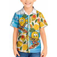 Aloha Hawaii Summer Kid Hawaiian Shirt Hawaiian Lei Surfing Mango Palaka Motifs