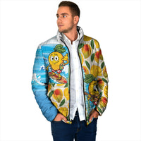 Aloha Hawaii Summer Padded Jacket Hawaiian Lei Surfing Mango Palaka Motifs