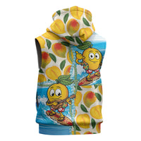 Aloha Hawaii Summer Sleeveless Hoodie Hawaiian Lei Surfing Mango Palaka Motifs