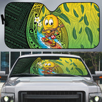 Hawaii Surfing Mango Auto Sun Shade Manako Polynesian Fish Hook