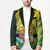 Hawaii Surfing Mango Blazer Manako Polynesian Fish Hook