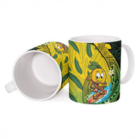 Hawaii Surfing Mango Ceramic Mug Manako Polynesian Fish Hook