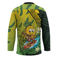 Hawaii Surfing Mango Hockey Jersey Manako Polynesian Fish Hook