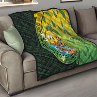 Hawaii Surfing Mango Quilt Manako Polynesian Fish Hook