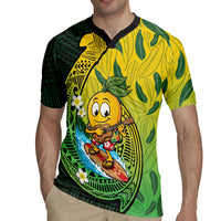 Hawaii Surfing Mango Rugby Jersey Manako Polynesian Fish Hook