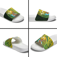 Hawaii Surfing Mango Slide Sandals Manako Polynesian Fish Hook