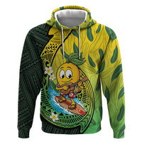 Hawaii Surfing Mango Zip Hoodie Manako Polynesian Fish Hook