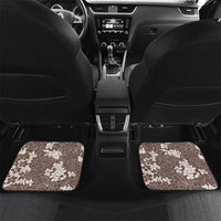 Brown and Black Hawaii Shark Tattoo Car Mats Puakenikeni Lei Plumeria Polynesian Pattern - Polynesian Pride