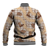 Khaki Palaka Hawaii Cowboy Baseball Jacket Puakenikeni Lei Paniolo Papale Seamless Vibes LT14 - Polynesian Pride
